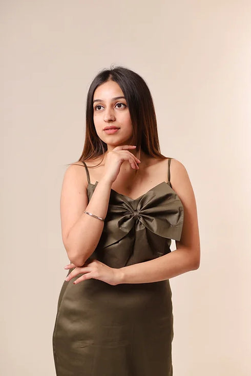 Kyra Statement Dress With Front Bow